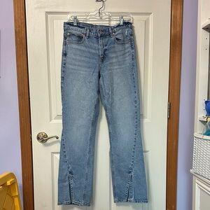 American Eagle Outfitters Light Blue ‘90s Boot Cut Jeans with ankle details